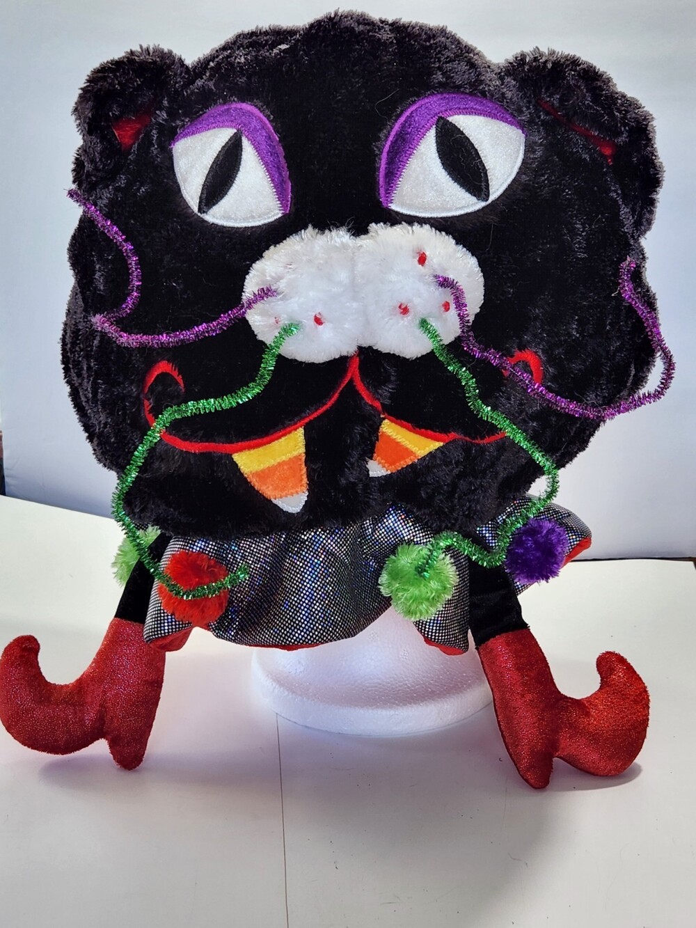 Vtg 2004 Dan Dee Collector's Choice "Scaredy Cat" Oversized Plush Novelty Hat